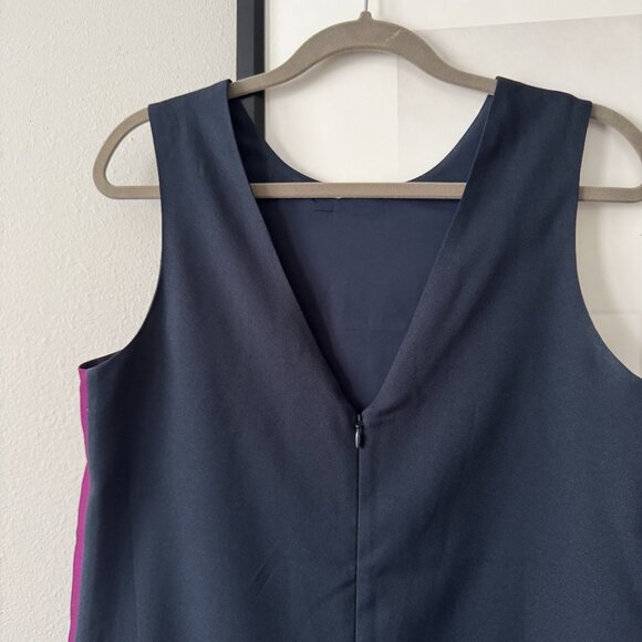 Banana Republic | NWOT Sleeveless Color Block Shift Dress in Navy Size 10 - Picture 8 of 11